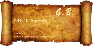 Gál Bartó névjegykártya